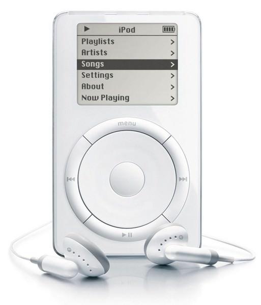 <p><strong>2001: İlk iPod</strong><br />Apple'ın fenomen haline gelen müzik çaları iPod ilk olarak 2001 yılında piyasaya sürüldü. Sadece Mac'ler üzerinden çalışan modelin 5 GB hafızası, uzun süren batarya performansı ve 1000 şarkıya kadar kapasitesi vardı.</p>
