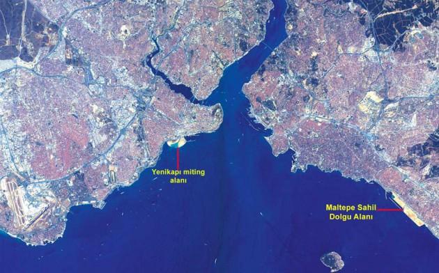 <p>RASAT'ın fotoğraflarında Arnavutköy bölgesinde yapılması öngörülen yeni havaalanı alanı ile Yenikapı ve Maltepe'deki deniz dolgusu yapılan yerler de görüldü.</p>