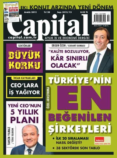 Capital Dergisi bu sene 13’üncüsünü düzenlediği Türkiye’nin En Beğenilen Şirketleri’ni belirledi.
