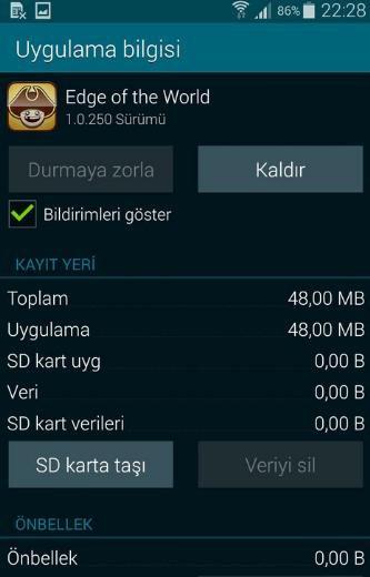 <p><strong>App2SD: uygulamaları SD kartına taşıyın</strong><br />Galaxy S5'inizin dahili depolama alanı dolmaya yaklaştığında, bazı uygulamaları SD karta taşıyarak yer açabilirsiniz. Bunun için Ayarlar > Uygulamalar > Uygulama yöneticisi yolunu izleyin ve açılan ekranda "SD karta taşı" düğmesine dokunun.</p>
