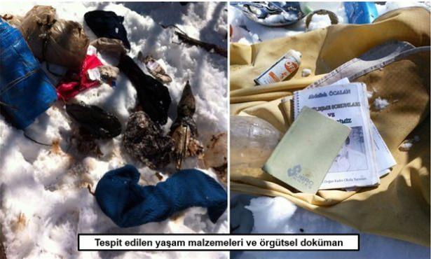 <p>Operasyonda tespit edilen 5 ayrı sığınak ve mağarada; 1 Kaleşnikof piyade tüfeği, bunlara ait şarjörler ve mühimmat, 1 savunma tipi el bombası, örgütsel doküman, çok miktarda yaşam ve yiyecek malzemeleri ele geçirildi.</p>
<p> </p>