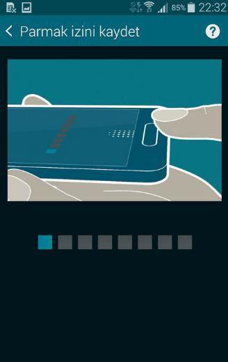 <p><strong>Parmak izinizi kaydedin</strong><br />Ayarlar > Kişiselleştirme > Parmak izi tarayıcı yolunu izleyin ve parmağınızı giriş düğmesine dokunarak cihazınıza tanıtın. Artık Galaxy S5'inizin ekran kilidini parmağınızla açabileceksiniz.</p>