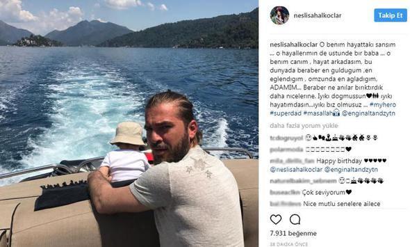 <p>Neslişah Alkoçlar, önceki gün eşinin doğum gününü Instagram hesabından böyle kutlamıştı: </p>

<p>"O benim hayattaki şansım ... o hayallerimin de üstünde bir baba ... O benim canım , hayat arkadasım, bu dünyada beraber en güldüğüm ,en eglendiğim , omzunda en agladığım, ADAMIM... Beraber ne anılar biriktirdik daha nicelerine. İyiki doğmuşsun❤️</p>
