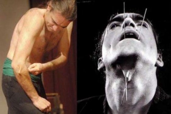 <p>Acıyı hissetmeyen adam: Tim Cridland Tim Cridland diğer insanlar gibi acıyı hissetmiyor. İrkilmeden kollarına iğneler batırdığı korkunç gösterilerinde insanları hayrete düşürüyor. Bilimsel testler sonucu Tim'in acı eşiğinin normal insanlarınkinden çok daha yüksek olduğu beilrlendi. Maddeden ziyade beynini kullanarak tüm vücuduna şişler saplayıp aşırı sıcağa ya da aşırı soğuğa etkilenmeden katlanabileceğini söylüyor.</p>