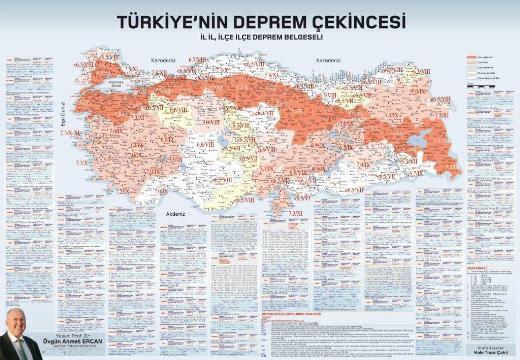 Jeofizik Yüksek Mühendisi, İTÜ, Yeditepe, Maltepe Üniversiteleri Öğretim Üyesi Prof. Dr. Övgün Ahmet Ercan Türkiye’nin bu ayrıntıda en kapsamlı deprem haritasını, bir başka deyişle Türkiye’nin deprem belgeselini, bir haritaya işlemeyi başardı. 