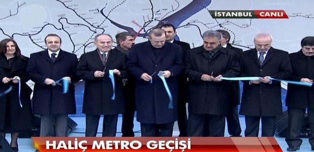 <p>Şişhane-Haliç Metro Geçiş Köprüsü-Yenikapı metro hattı Başbakan Erdoğan'ın katıldığı törenle İstanbulların hizmetine açıldı.</p>
