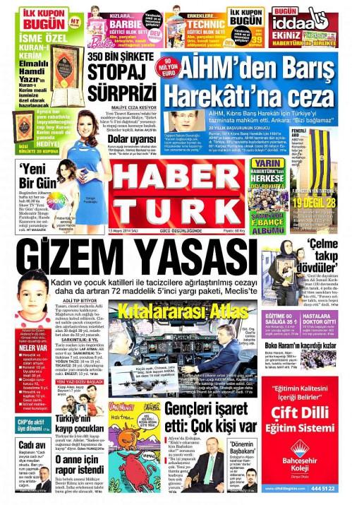 <p>Gazetelerin gündeminde çocuk ve kadına şiddete verilen ceza artırımı ve Erdoğan ile Feyzioğlu arasındaki polemiğin devam eden yankıları var.</p>