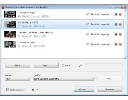 Free YouTube to MP3 Converter YouTube videolarını MP3 dosyalarına dönüştüren program beğendiğiniz videoyu işleyerek sabit sürücünüze yüklüyor.