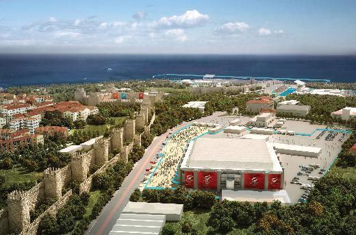 Abdi İpekçi Spor Salonu... Tarihi Yarımada Kümesi’nde üç spor tesisi (Altın Kapı Parkı, Altın Kapı Marina ve Abdi İpekçi Arena), bir etkinlik alanı ve yükseltilmiş bir izleyici meydanı bulunuyor. Bu izleyici meydanı muhteşem bir manzaraya sahip ve bu alandaki yol müsabakalarının en iyi biçimde izlenmesine olanak sağlayacak şekilde konumlanmış durumda. Altın kapı çevresinde oluşturulacak 100 hektarlık alan ile mevcut restorasyon programının desteklenmesi amaçlanıyor. Tüm bunlar alana verilen değeri gözler önüne seriyor.