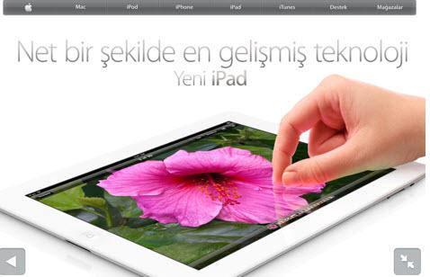 Tam Ekran Safari  OS 6'da Safari üzerine yapılan bir diğer değişiklik ise, cihazın yan tutulduğunda tam ekran moduna geçmesi.