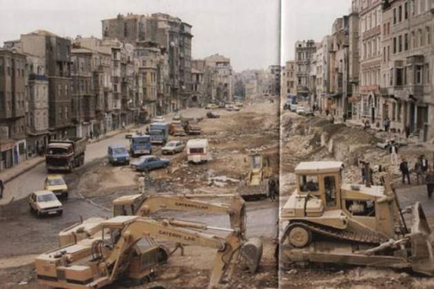 <p>1986'daki aylar süren yıkım ve yapılan çalışmaların ardından ortaya bugünkü Tarlabaşı Bulvarı çıktı. O günlerin Tarlabaşı Caddesi...</p>