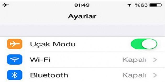 <p>1. Cihazınızı şarj ederken uçak modunu açarsanız 2 kat daha hızlı şarj olur.</p>