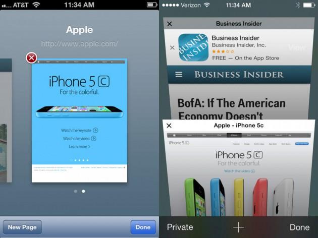 <p>İşte Safari'nin yeni görünümü</p>