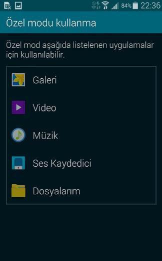 <p><strong>Özel mod: Medya dosyalarınızı silin</strong><br />Bazı fotoğraf ve videolarınızı gizlemek istiyorsanız, Ayarlar > Kişiselleştirme yolunu izleyin ve Özel modu etkinleştirin.</p>