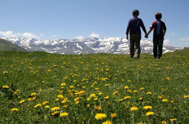 Doğu Karadeniz'de havaların ısınmasıyla birlikte canlanan doğa, rengârenk çiçekler ve yeşilin bin bir tonuyla görenleri büyülüyor. 