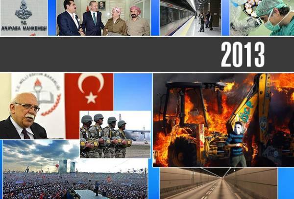 <p>Türkiye'de 2013 gündeminde, çözüm süreci, Gezi Parkı odaklı gelişmeler, demokratikleşme paketi ve dershaneler öne çıkan konular oldu.</p>