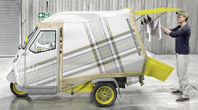 Alman mühendisin tasarladığı üç tekerlekli tek kişilik motorlu karavan tek kişilik tatiller için ideal