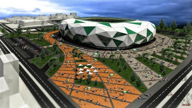 <p>SELÇUKLU ESİNTİLERİ İLE DOLU KONYA STADYUMU</p>
<p>42 bin seyirci kapasiteli. Tribün altlarında 12 adet bireysel branşlar için spor salonu bulunuyor. Konya Büyükşehir Belediyesi ile imzalanan protokolle, arazi takası yöntemiyle yapılıyor. Stadyumun çevresinde olimpik bir yüzme havuzu, bir atletizm sahası, bir veledrom, bir adet spor salonu da yer alıyor. Klimalı stadyum olarak adlandırılıyor. 17 Ekim'de temeli atıldı. Su basmanı seviyesi büyük oranda çıkmış durumda.</p>