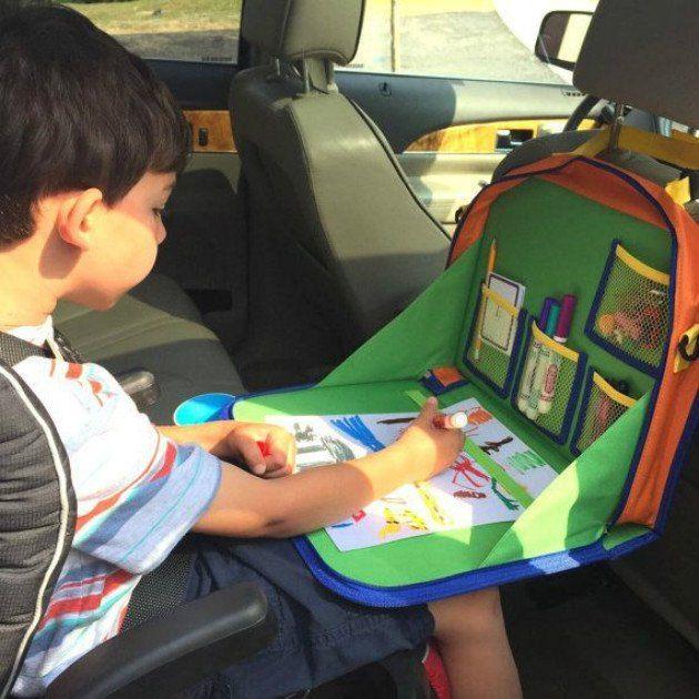 <p>- Araba ile seyahat ederken çocuğun sıkılmaması için koltuk arkası düzenleyicilerden oluşturabilirsiniz.</p>

<p> </p>
