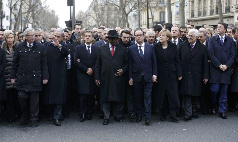 <p><strong>11 Ocak: Dünya liderleri barış için Paris'te</strong></p>
<p><br />
Charlie Hebdo saldırısından sonra Dünya liderleri Paris'te buluştu. Teröre karşı yürüdü.</p>
<p> </p>