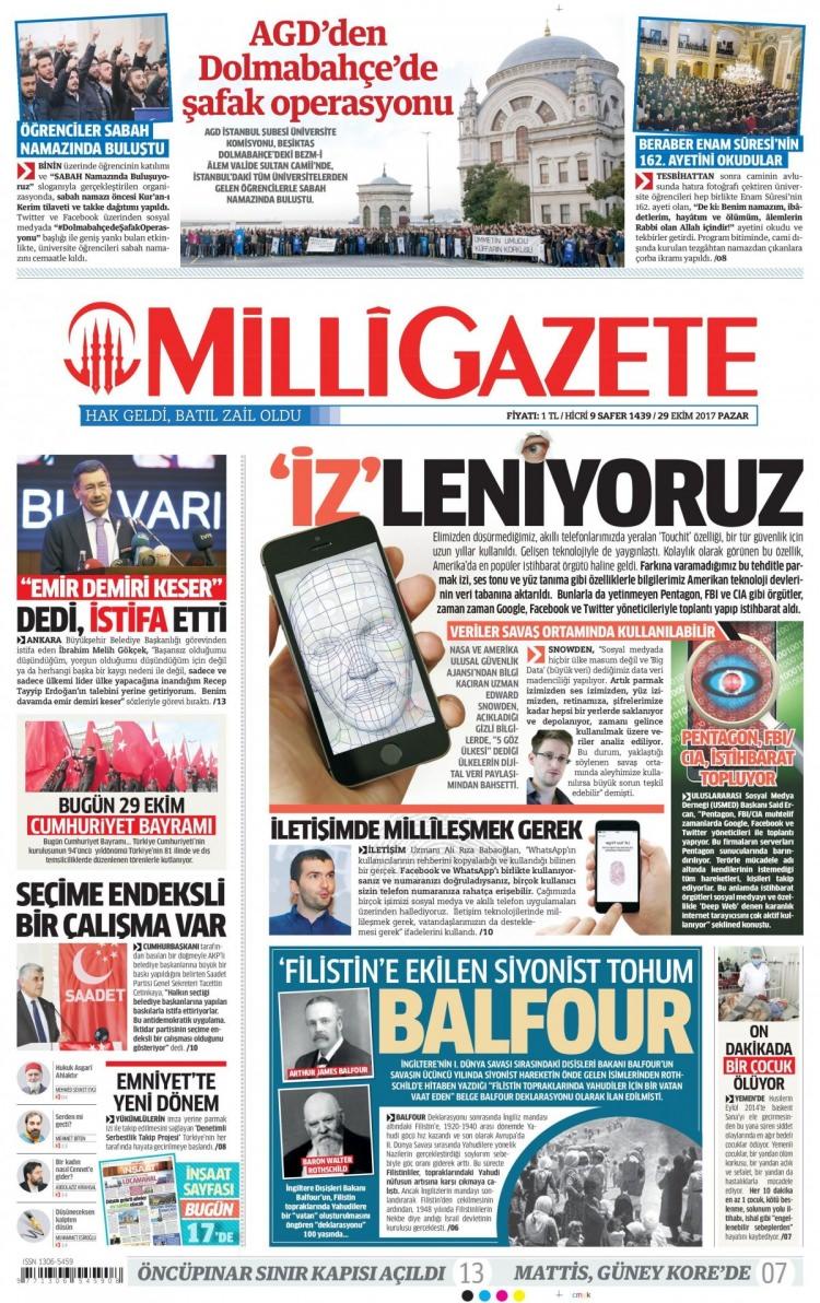 <p>Milli Gazete </p>
