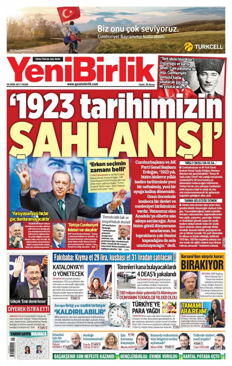 <p>Yeni Birlik</p>
