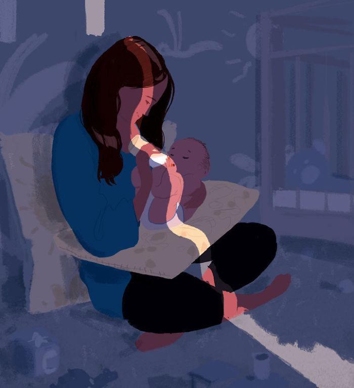 <p>Anne ve çocuğun büyüleyici anını izlemek için kapıyı aralamak...</p>