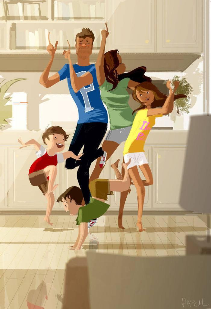 <p>Aile olmanın keyfini çıkarmak ve birlikte dans etmek...</p>