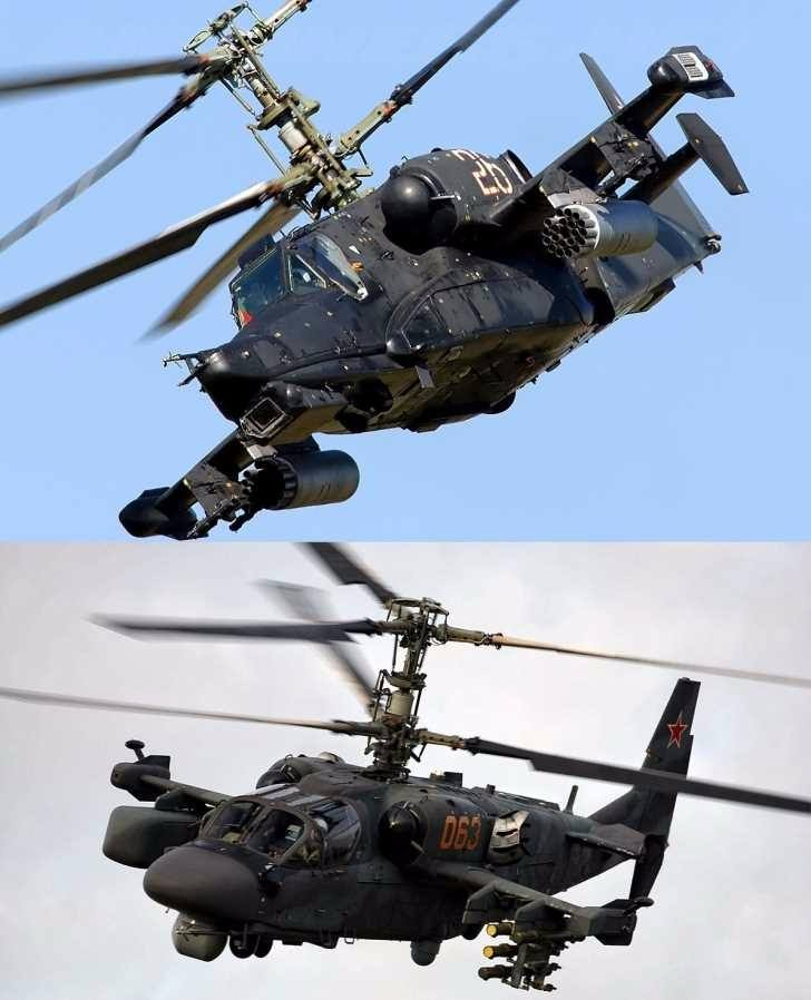 <p><strong>9. Kamov KA-50/KA-52 (Rusya)</strong><br />
<br />
Takma adları Kara Köpekbalığı (Black Shark) veya Kurtadam (Werewolf)dır. Ka 50 tek kişilik KA 52 çift kişiliktir. Anti-Tank özelliği ön planda tutulmuştur.</p>