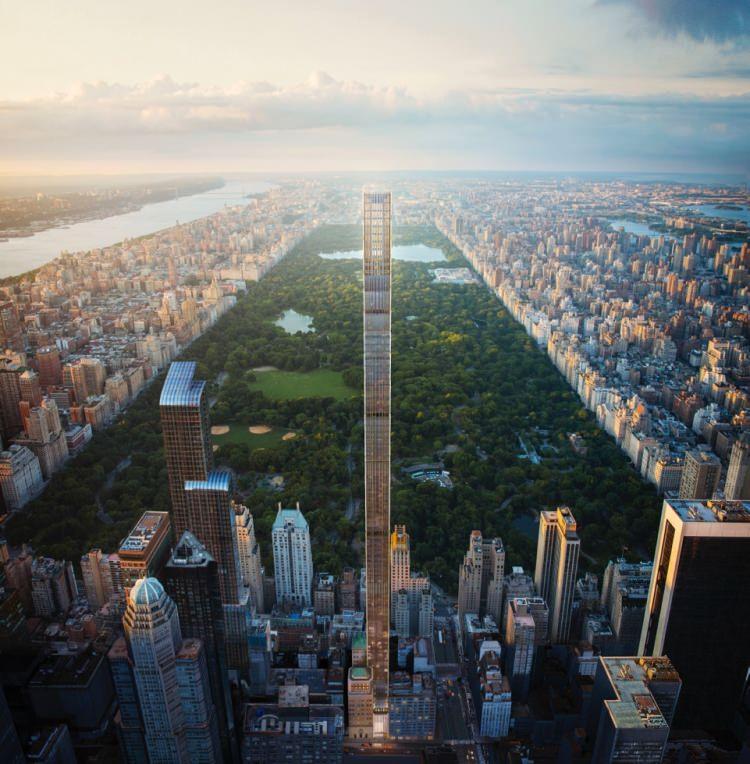 <p><strong>ABD, New York, Steinway kulesi.</strong></p>
<p>435 metre yüksekliğinde ince uzun bir gökdelen olan bu yapının 2019 yılında açılması planlanıyor.</p>