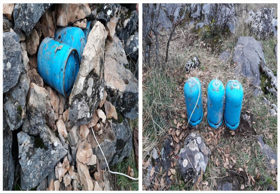 <p>Operasyonda, teröristlerce kullanılan 2 sığınak, gözetleme mevzisi ve 15 doğal mağara tespit edildikten sonra kullanılamaz hale getirildi.</p>