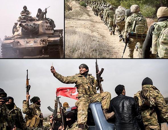 <p>Türkiye'nin terör örgütü YPG işgali altındaki Afrin'e yönelik 'Zeytin Dalı' harekatı dış basının da gündeminde. Yabancı ajanslar sınırdaki Türk askeri ve ÖSO birliklerinin fotoğraflarını geçti.</p>

<p> </p>
