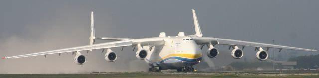 <p>Şimdiye kadar üretilmiş en büyük uçak 1988'de servise alınan Antonov An-225 ya da Mriya yani Hayal'dir.</p>
<p> </p>