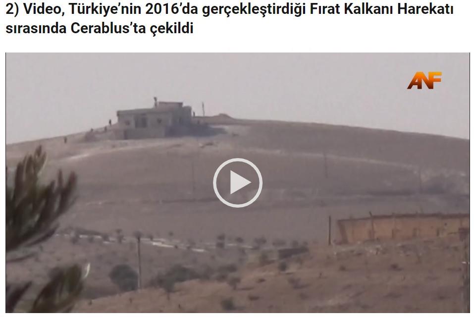 <p>TSK’nın Afrin’de gerçekleştirmekte olduğu Zeytin Dalı Harekatı sırasında çekildiği iddiasıyla paylaşılan video, Türkiye’nin 2016’da gerçekleştirdiği Fırat Kalkanı Harekatı sırasında Cerablus’ta çekildi. TSK’ya ait bir tankın 27 Ağustos’ta saldırıya uğramasının ardından görüntüler ilk olarak 28 Ağustos’ta ANF tarafından yayınlanmıştı...</p>

<p> </p>
