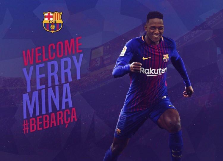 <p>Yerry Mina - Palmeiras =====> Barcelona - 11.8 milyon euro</p>

<p> </p>
