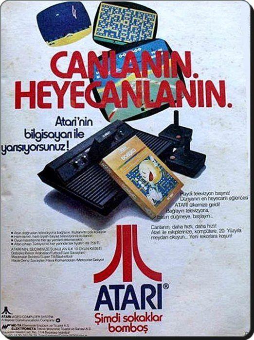 <p>Atari reklamı - 1980'ler</p>

<p> </p>
