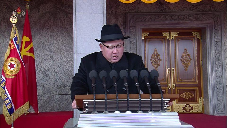 <p>Törene katılan Kuzey Kore Lideri Kim Jong-un bir de konuşma yaptı.</p>

