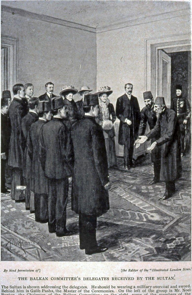 <p>II. Abdülhamid Balkan delegeleriyle</p>