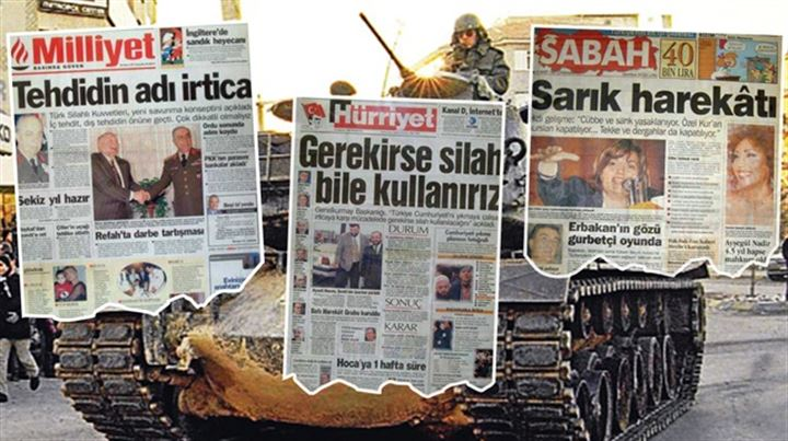 <p>28 Şubat 1997'de yapılan postmodern darbe sonrası gazetetelerin attığı utanç manşetleri...</p>
