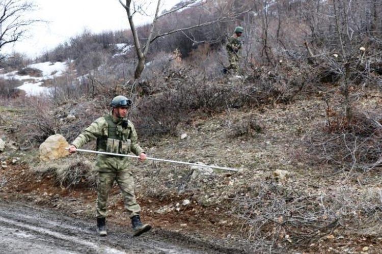 <p><strong>TUZAKLARI BOZUYORLAR</strong></p>
<p>Öte yandan, Şırnak'ın Beytüşşebap ilçesinde, özellikle Kato Dağı bölgesinde teröristlerin tuzaklarını birer birer bozan 8'inci Jandarma Komando Alay Komutanlığına bağlı METİ timi, bölgede yaptıkları arama tarama faaliyeti sırasında, "Eşek arısı" ve dedektör köpek sayesinde menfeze tuzaklanmış el yapımı patlayıcı buldu.</p>