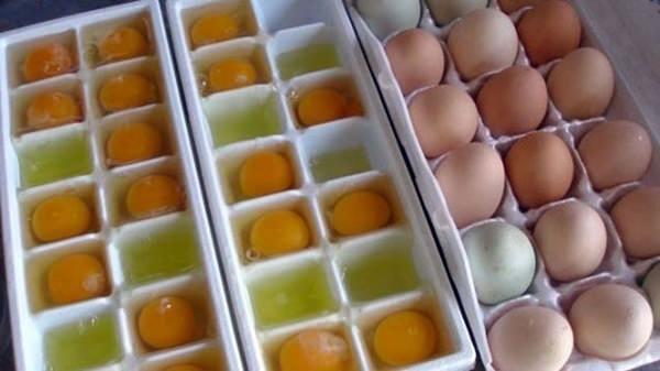 <p>Bazen yumurtaların hepsini zamanında tüketemeyebiliyoruz. Ancak endişelenmeyin çünkü onlarda dondurulabiliyor. Yapmanız gereken yumurtaları kırıp buz kalıplarına dökmek ve yapılarını korumak için biraz şeker veya tuz ekleyip dondurmak.</p>
