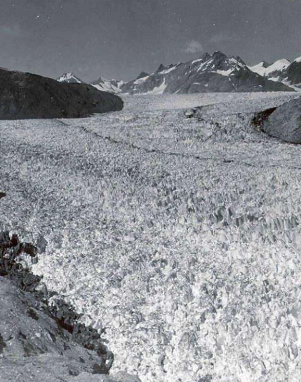 <p>Alaska'daki Muir Glacier'in 13 Ağustos 1941 tarihindeki hali.</p>

<p> </p>
