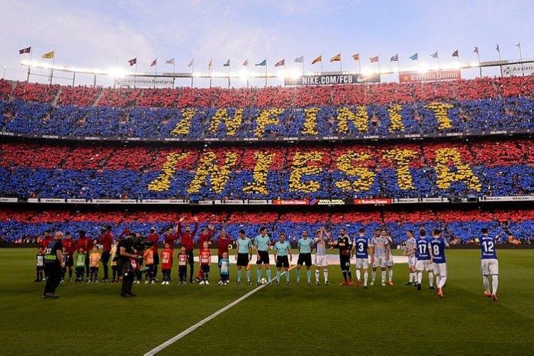 <p>Maç öncesi Cam Nou'yu dolduran on binlerce taraftar, "Sonsuz Iniesta" yazısı ve sonsuzluk işaretlerinden oluşan koreografi yaptı.</p>

<p> </p>
