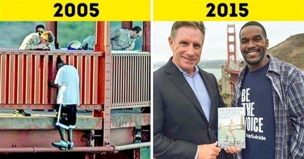 <p>İntihar etmek isteyen adamı durdurup, onun hayatını değiştiren yazar.</p>
<p> </p>
