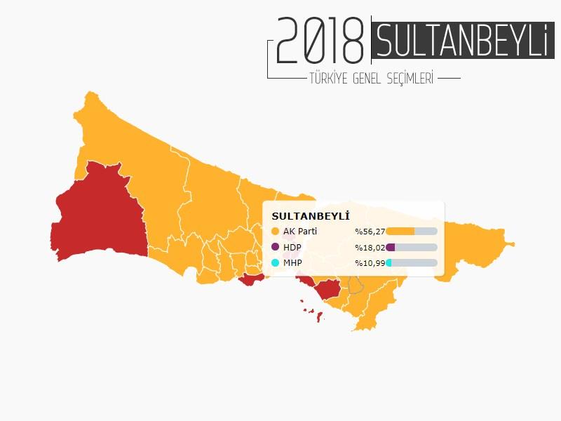 <p>Sultanbeyli ilçesi 56.27 ile İstanbul'da en çok oy alınan ilçe oldu.</p>
