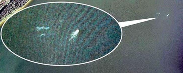 <p>Son iddia ise uzaydan çekilen fotoğraflara ortaya çıkan bu görüntünün Loch Ness gölü canavarı olduğu belirtildi.</p>
