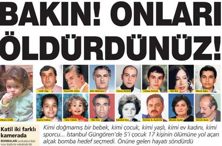 <p><strong>27 TEMMUZ</strong></p>
<p>İstanbul Güngören'de meydana gelen patlamada, 4’ü çocuk 17 kişi hayatını kaybetti</p>