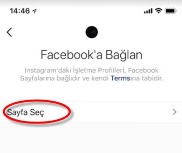 <p>Burada kendinize ait bir Facebook sayfası seçmeniz gerekiyor.</p>
