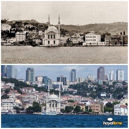 <p>Benzer bir açıdan 1920'li yıllar ve günümüzde Ortaköy.</p>

<p> </p>
