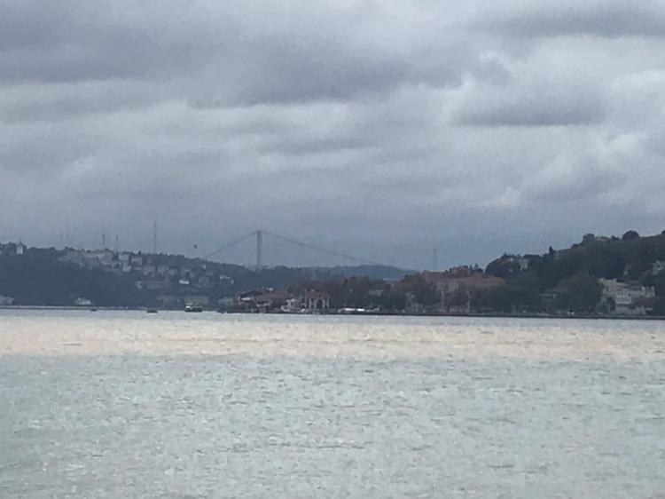 <p>Sel sularının Boğaz'a akmasıyla deniz de çamura bulandı. İstanbul Boğazı'nın çamurlu hali havadan görüntülendi.</p>
<p> </p>
